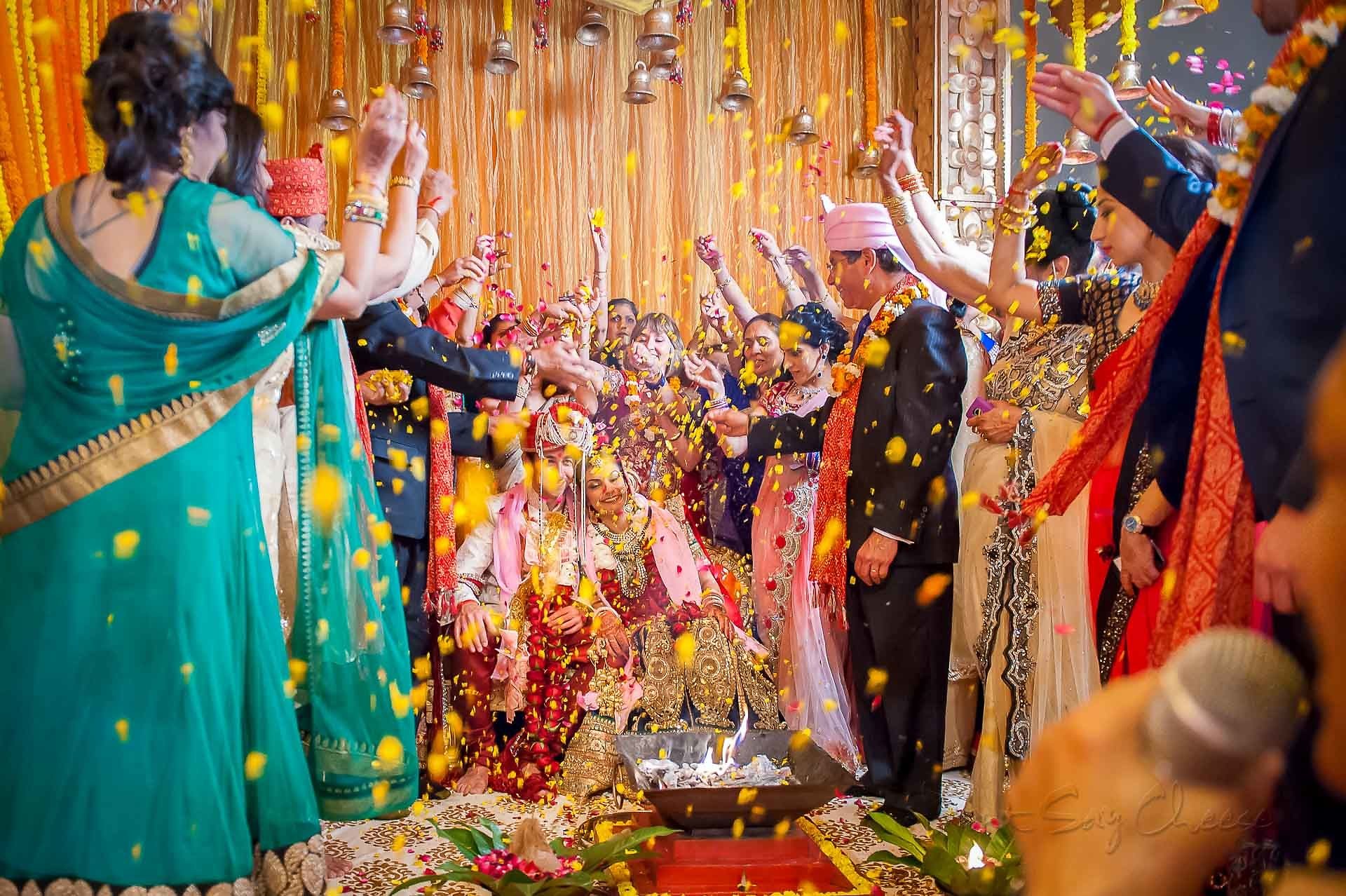 A floral blessing to the couple  by Gaurav Gupta, IDONTSAYCHEESE 