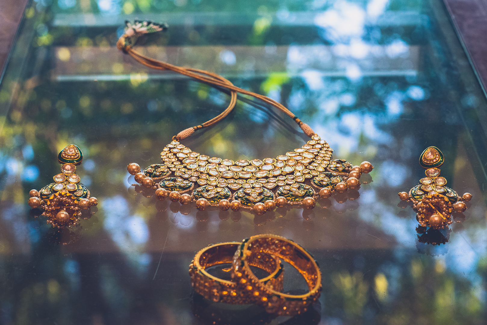 Kundal bridal jewellery - necklace, bangles, earrings
