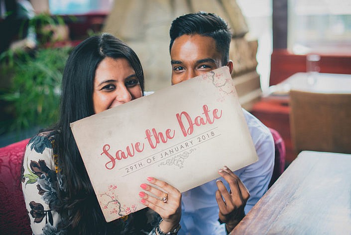 Save the date on the menu card