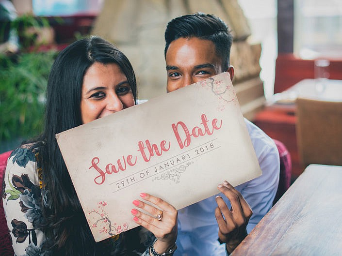 Save the date on the menu card