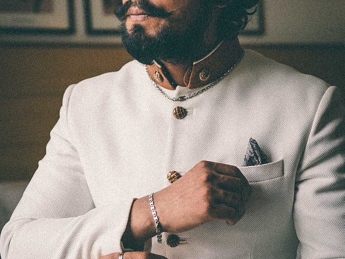 Randeep Hooda in a white jacket for a men's formal wear fashion campaign