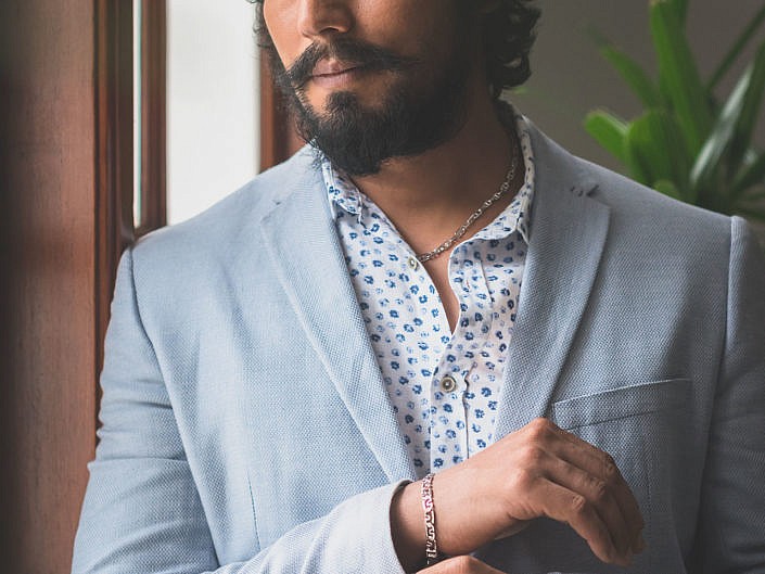 Randeep Hooda dressed in a grey suit