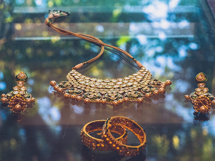 Kundal bridal jewellery - necklace, bangles, earrings