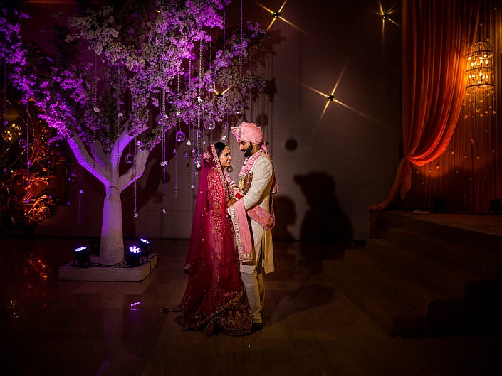 couple portrait wedding photography at wedding in india