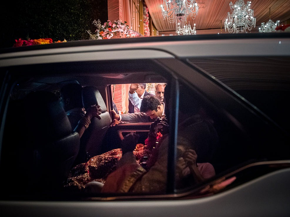 brother sending off the bride at indian wedding