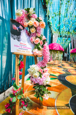 Entrance sign for intimate wedding decor