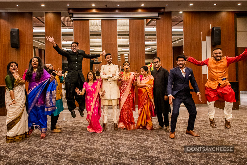 fun group shots at indian wedding